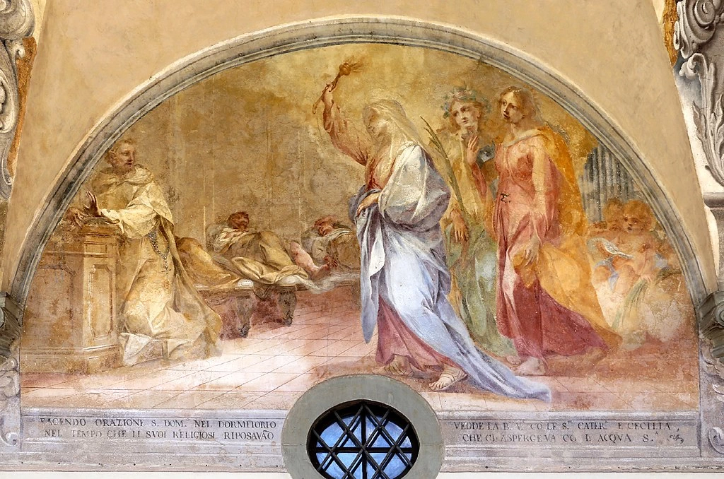 Chiostro di San Domenico, San Marco, Venezia - san Domenico visitato da maria e due sante
